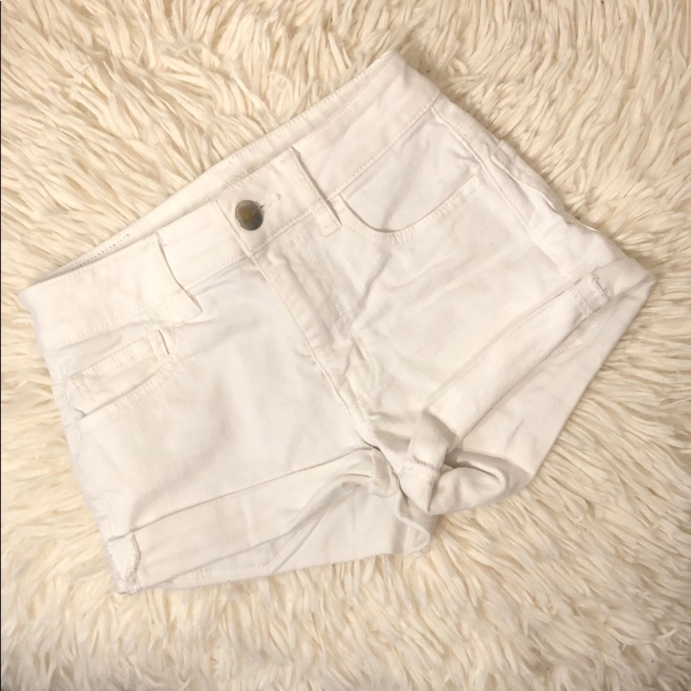 White Jean Shorts